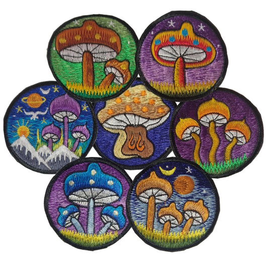 Mushrooms Sew on Patch 8cm