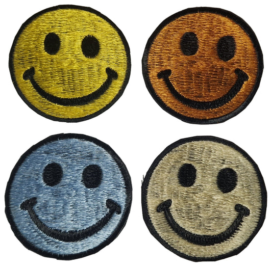Smiley Face Sew on Patch 8cm