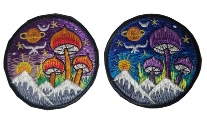 Mushrooms Sew on Patch 8cm