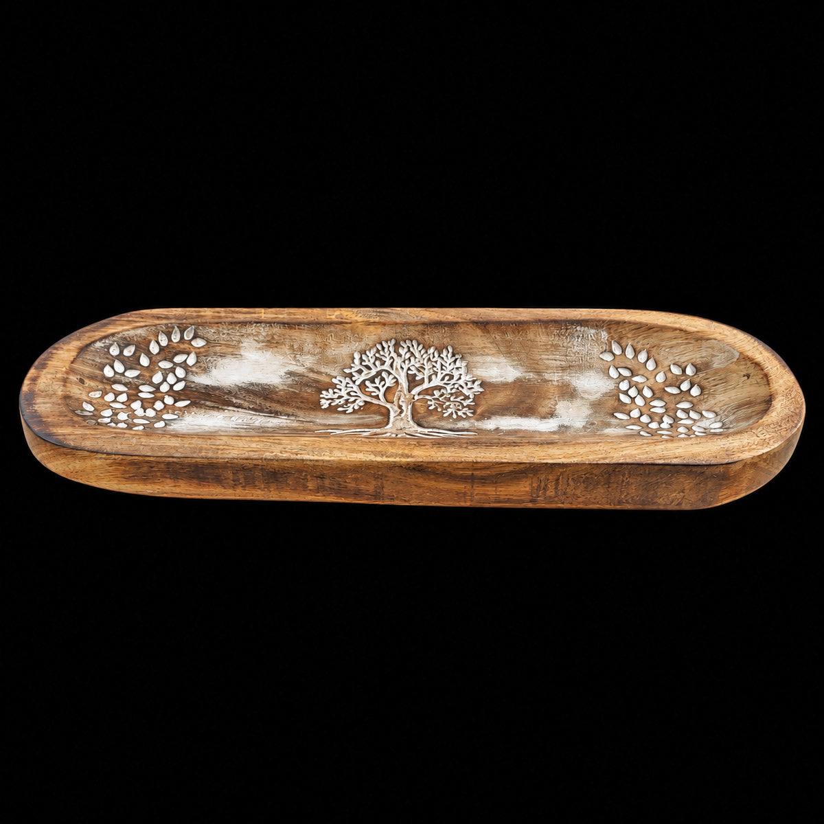 Large Wooden Incense Ash Catcher - Tree