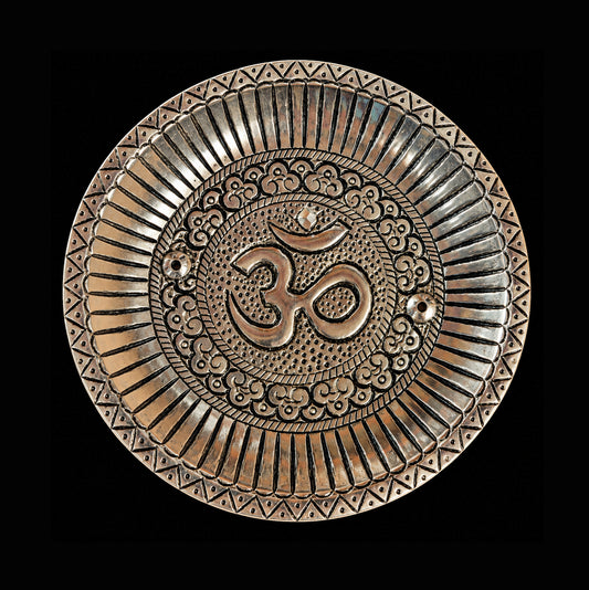 Recycled Aluminium Floral Om Ash Catcher