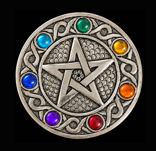 Recycled Aluminium Rainbow Pentagram Star Ash Catcher