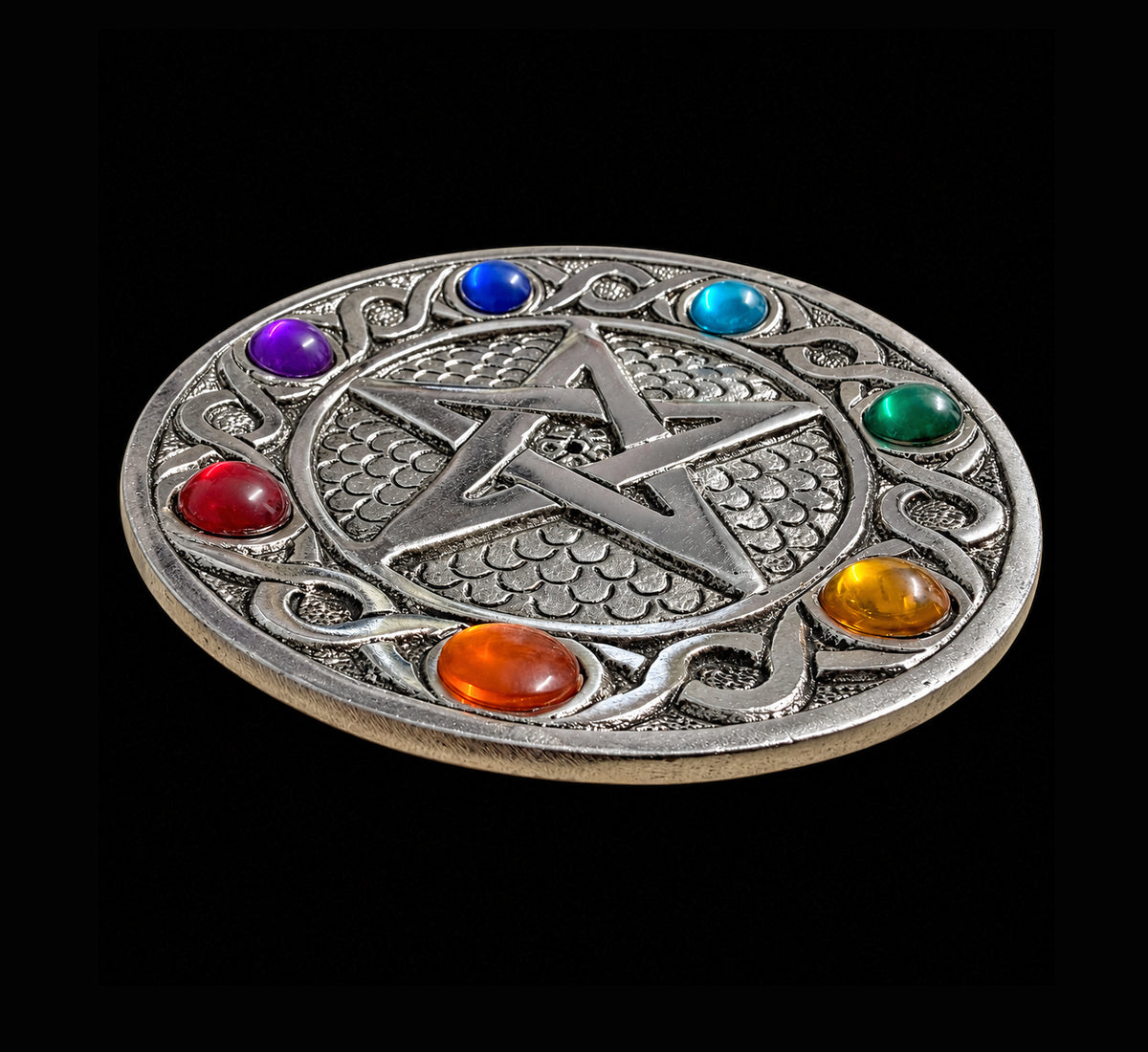 Recycled Aluminium Rainbow Pentagram Star Ash Catcher