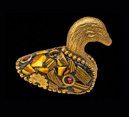 Brass Incense Holder - Duck
