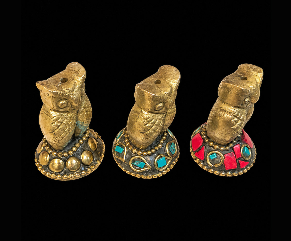 Brass Incense Holder - Owl