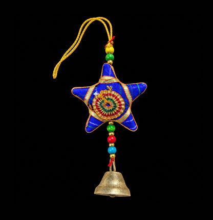 Handmade Fabric and Papier Mâché Hanging Stars
