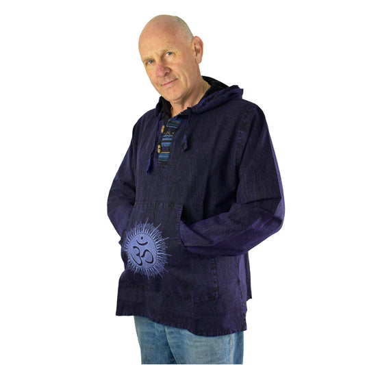 Stonewashed Sun & Om Hoody