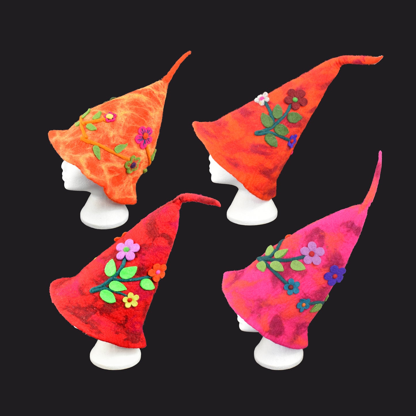 Flower Cone Felt Hat