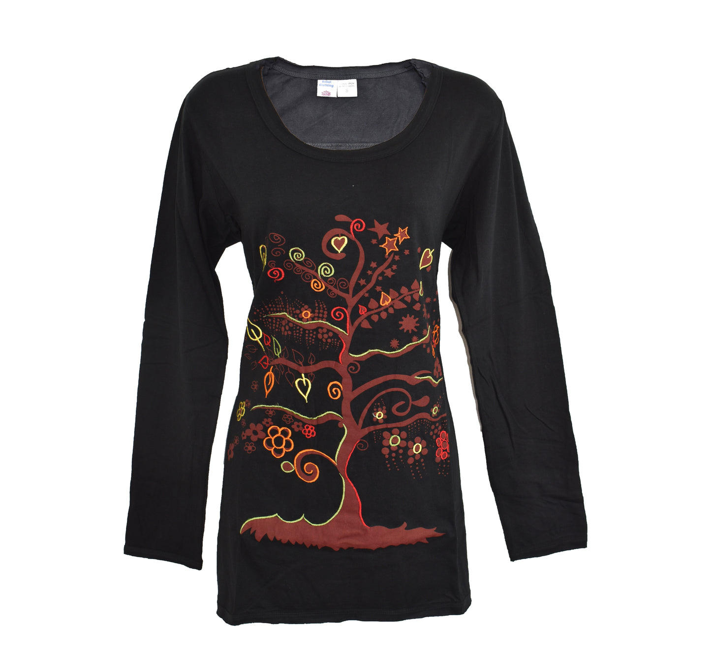 Long Sleeve Tree of Life Tunic Top