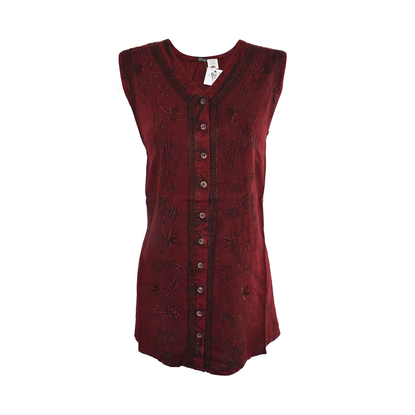 Embroidered Vest Top