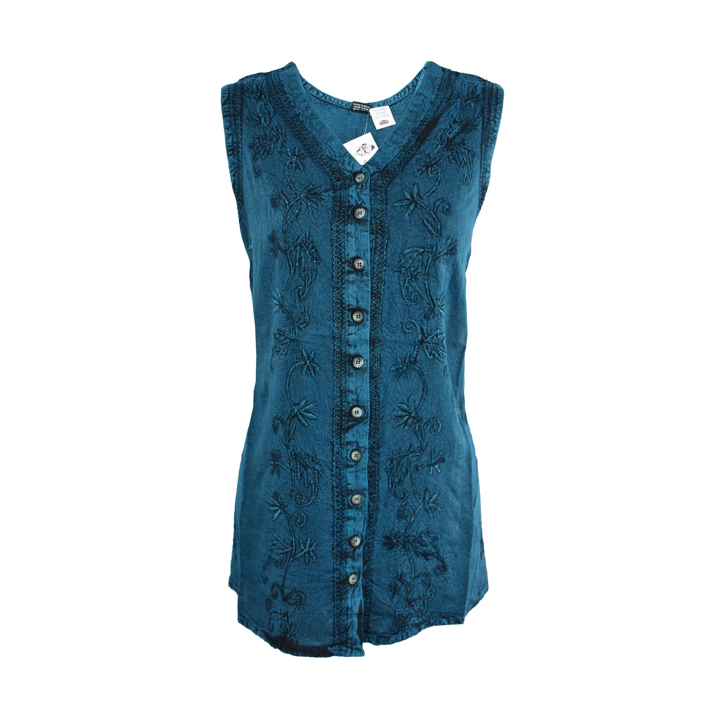 Embroidered Vest Top