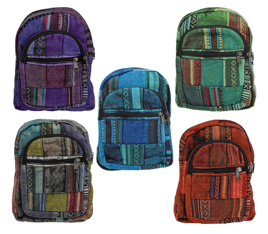 Overdyed Patchwork Cotton Back Pack Bag