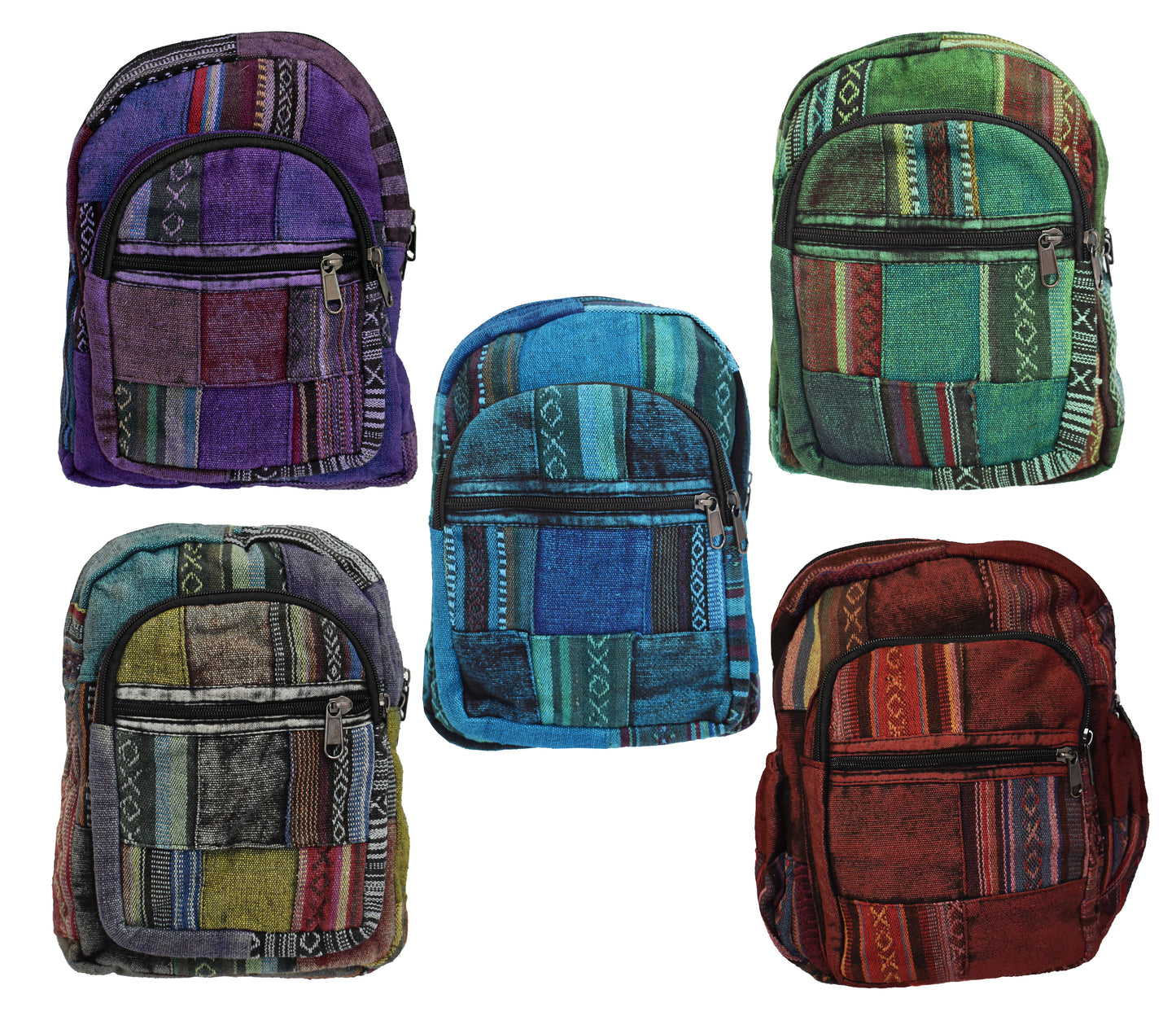 Overdyed Patchwork Cotton Back Pack Bag