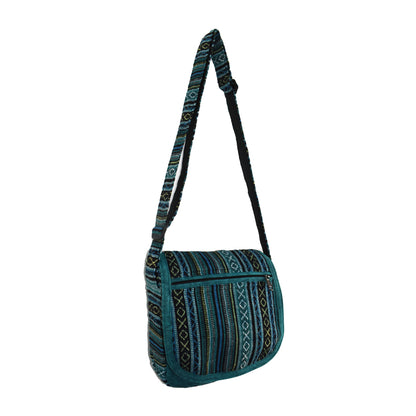 Woven Cotton Shoulder Bag