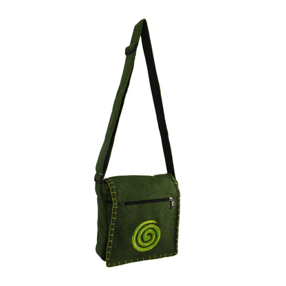 Spiral Design Cotton Shoulder Bag