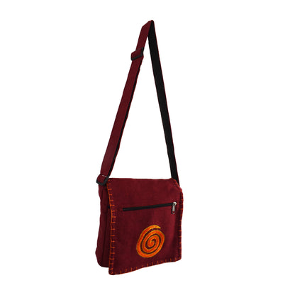 Spiral Design Cotton Shoulder Bag
