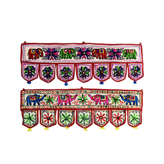 Embroidered Cotton Elephant Toran