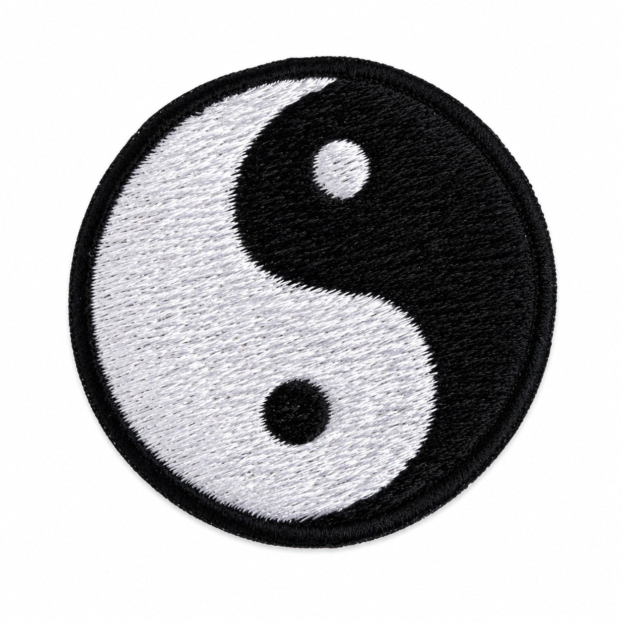 Ying Yang Sew on Patch 8cm