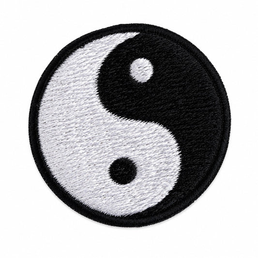 Ying Yang Sew on Patch 8cm