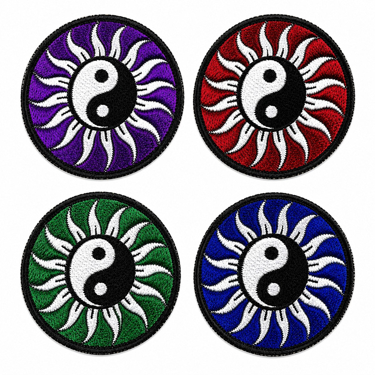 Ying Yang Sun Sew on Patch 8cm