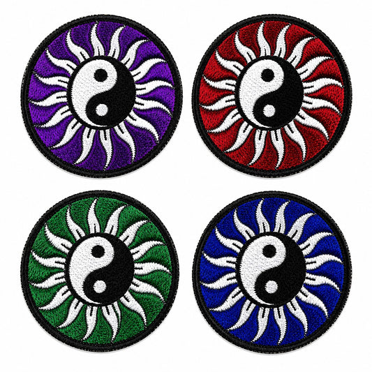 Ying Yang Sun Sew on Patch 8cm