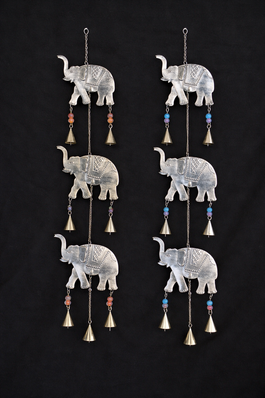 Long Metal Elephant Wall Hanging